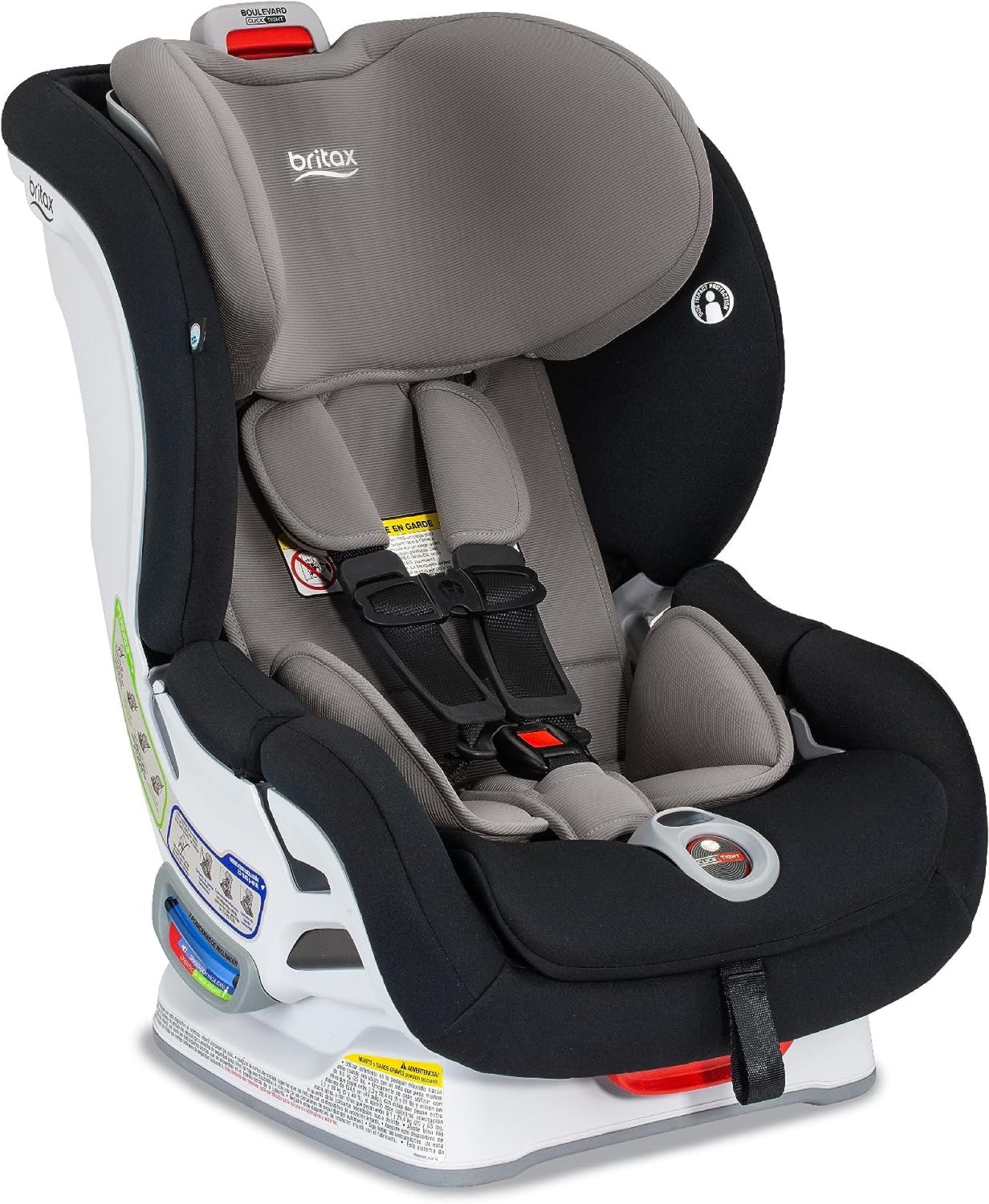 Britax Boulevard Convertible Car Seat, 10 Years of Use, ClickTight, SafeWash, Grey Contour, Child Safety Car Seats, Infant to Toddler Car Seat