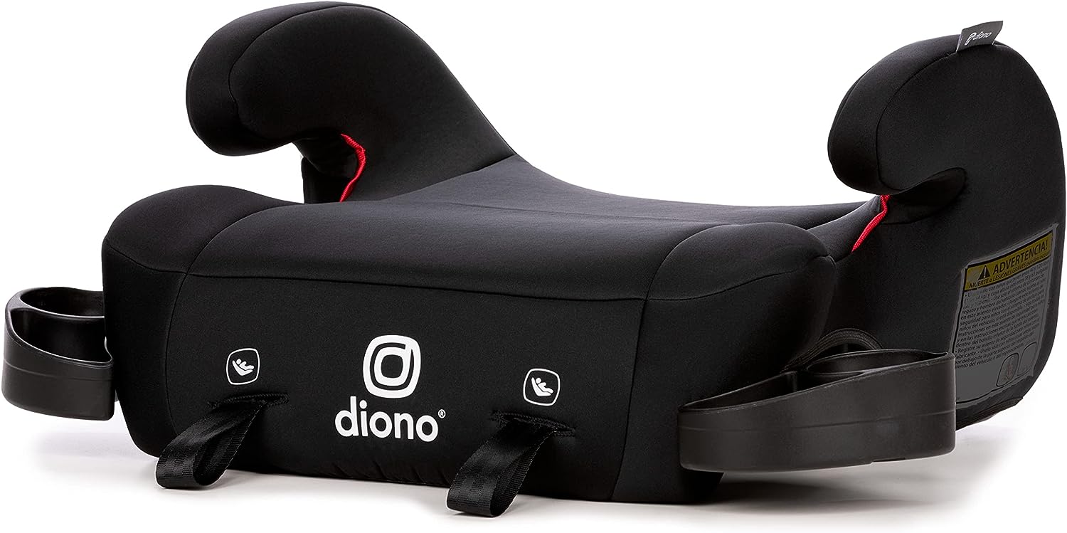 Diono Solana 2 XL 2022, Dual Latch Connectors, Lightweight Backless Belt-Positioning Booster Car Seat, 8 Years 1 Booster Seat, Black