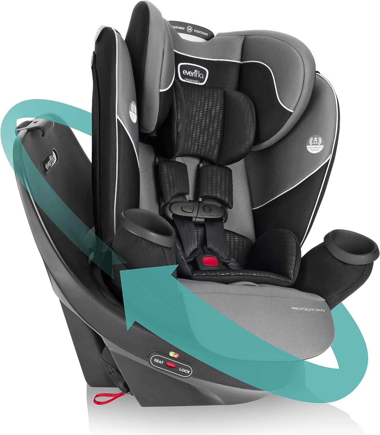 Evenflo Revolve 360 All-In-One Car Seat - Amherst Grey